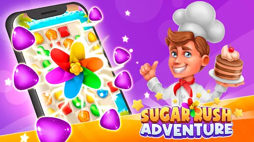Gameplay screenshot 1 from Sugar Rush Adventure - Puzzle game